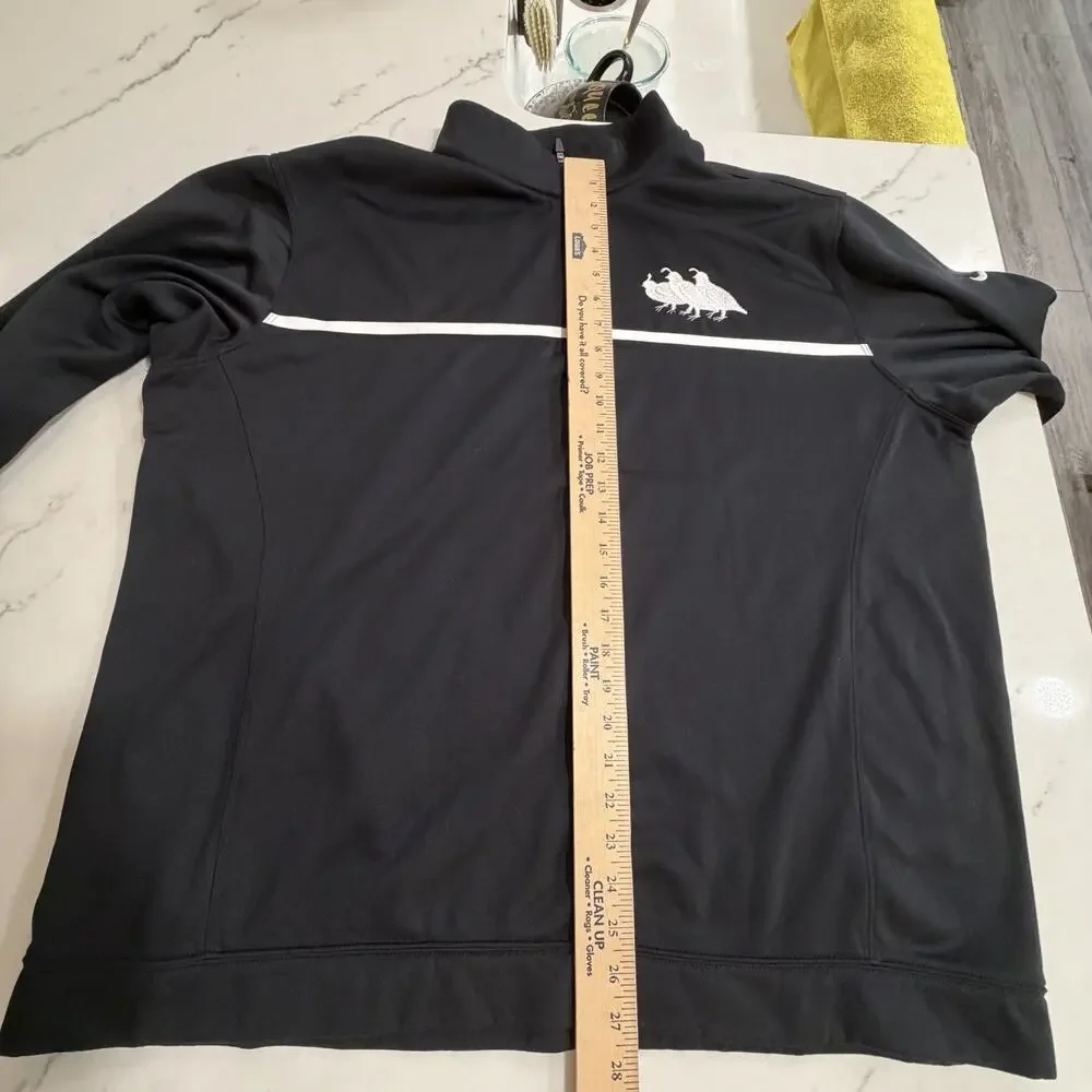 NIKE GOLF Tour Performance Therma Fit Quarter Zip Black Pullover Mens XXL Quail